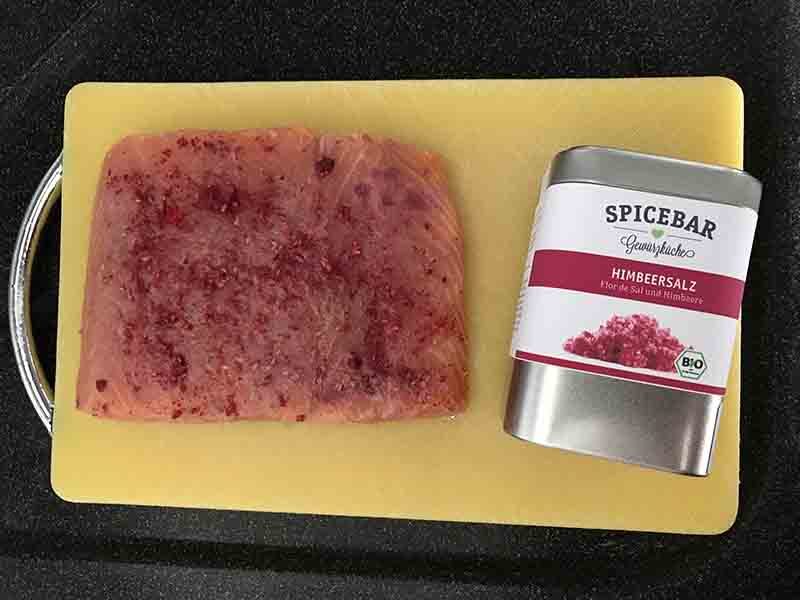 Salmone con sale ai lamponi di Spicebar