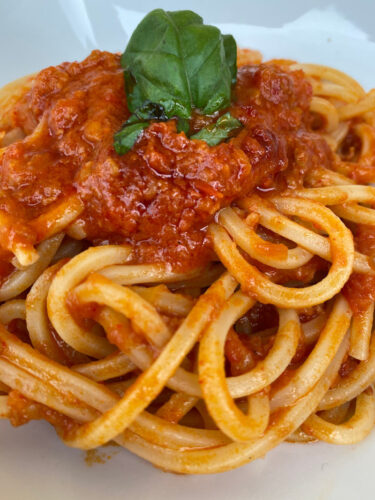 Spaghetti con ‘nduja piccante